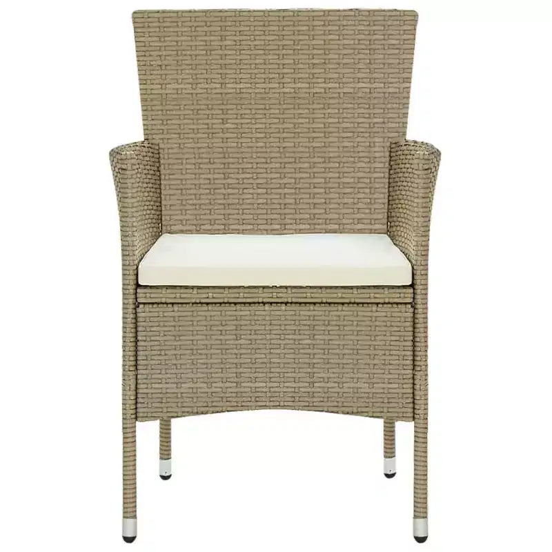 vidaXL Ensemble de salle à manger de jardin 3 pièces pour patio extérieur - Beige