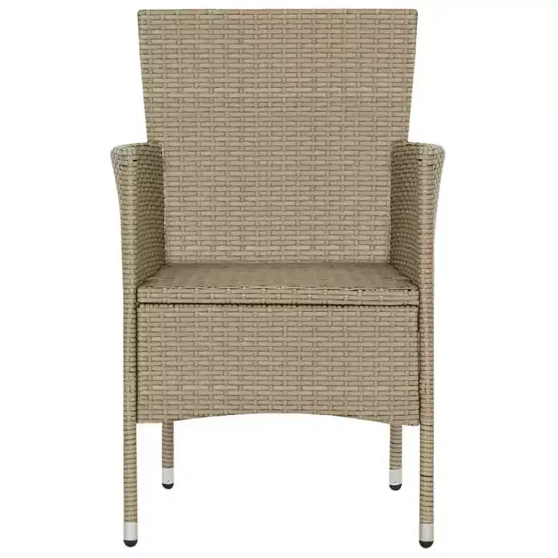 vidaXL Ensemble de salle à manger de jardin 3 pièces pour patio extérieur - Beige