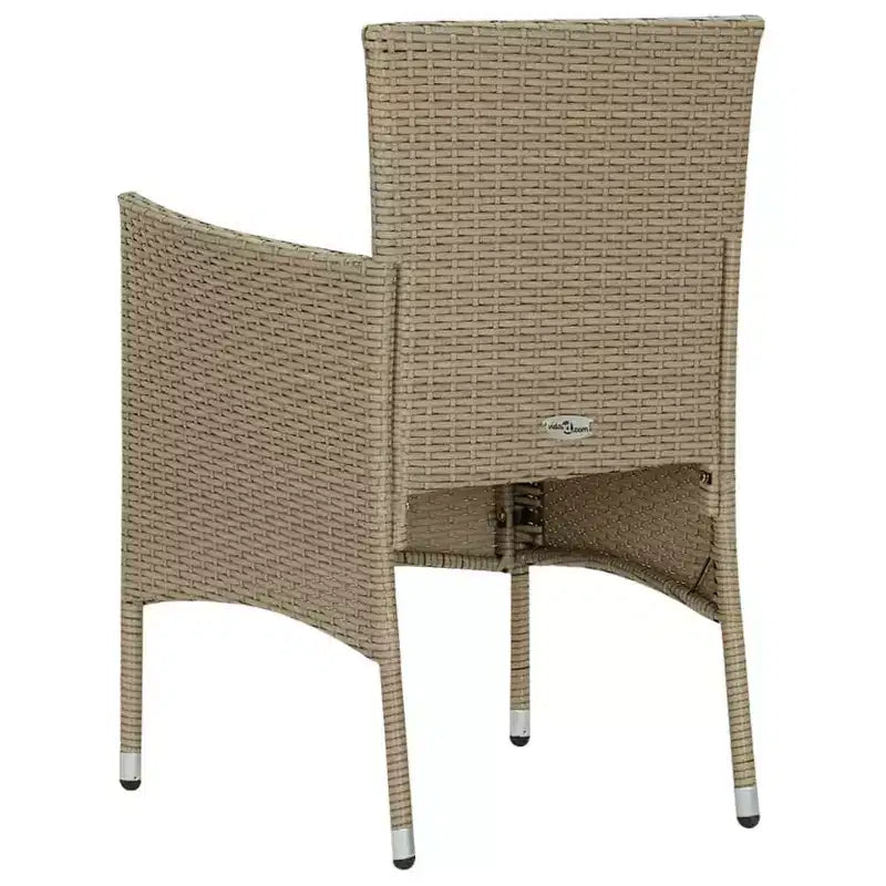 vidaXL Ensemble de salle à manger de jardin 3 pièces pour patio extérieur - Beige