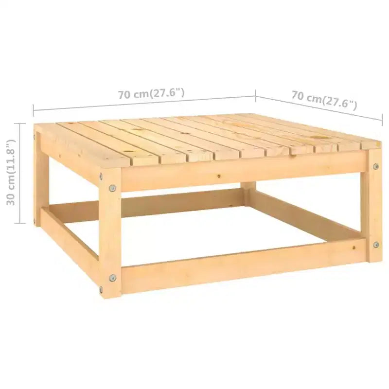 vidaXL Salon de jardin 8 pièces avec coussins, bois de pin massif - Naturel avec coussins