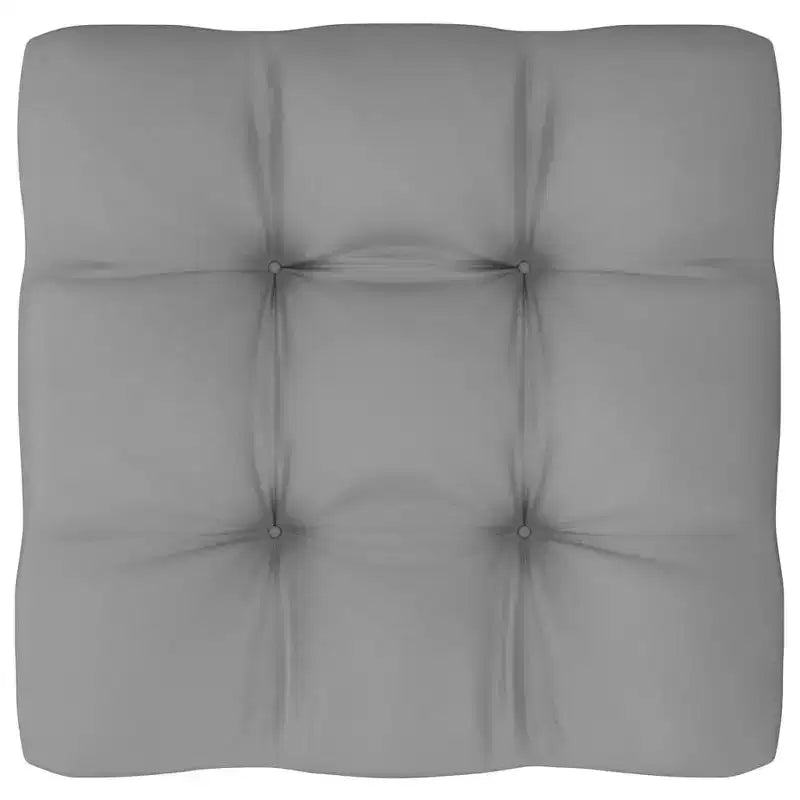 vidaXL Salon de jardin Bois naturel, gris Bois de pin massif, 100 % polyester