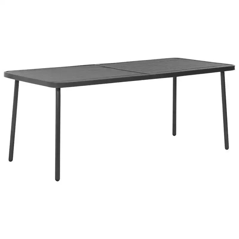 vidaXL Ensemble de salle à manger d'extérieur Table et chaises Ensemble de meubles de jardin Acier Gris foncé