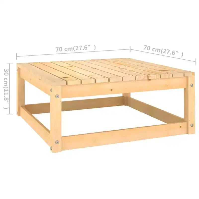 vidaXL Salon de jardin modulaire avec coussins en bois d'acacia massif - Naturel