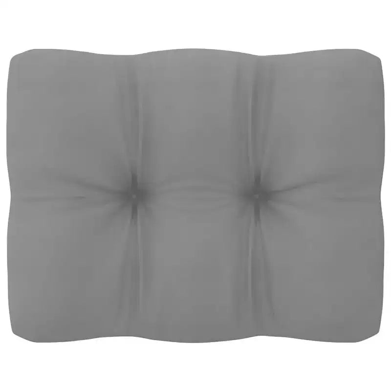 vidaXL Salon de jardin en bois de pin naturel, coussins gris