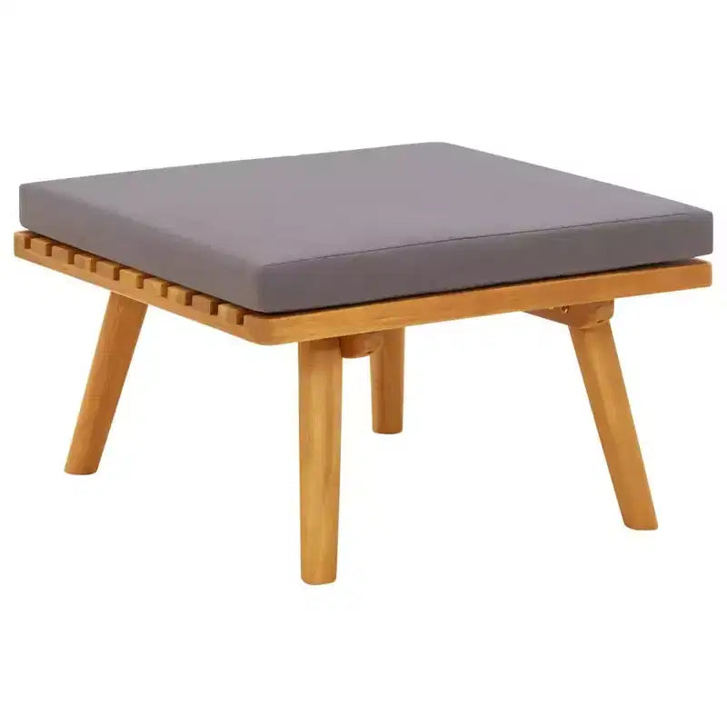 vidaXL Salon de jardin modulaire avec coussins en bois d'acacia massif