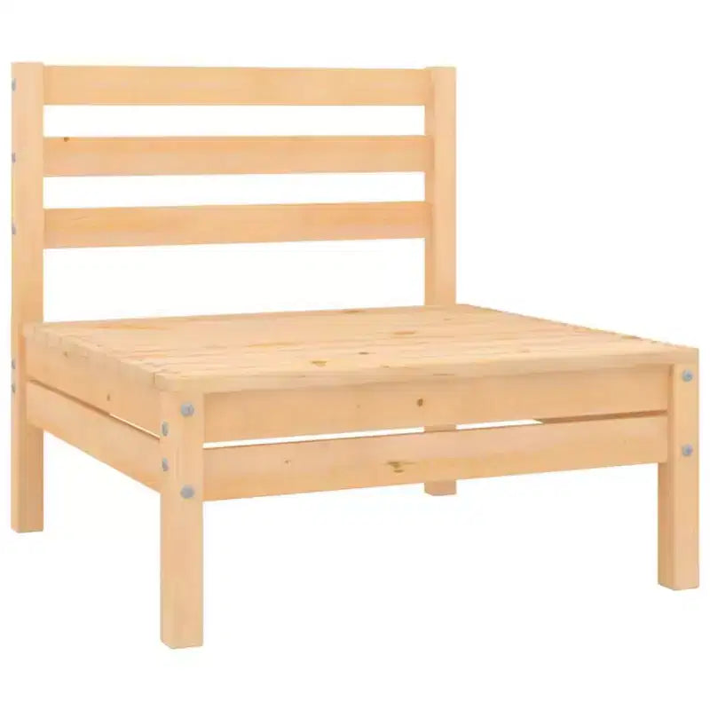 vidaXL Salon de jardin Marron clair Bois de pin massif Modulable moyen