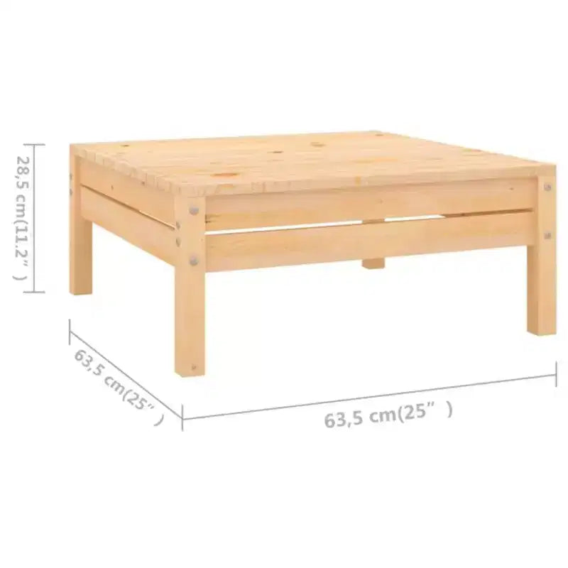 vidaXL Salon de jardin Marron clair Bois de pin massif Modulable moyen