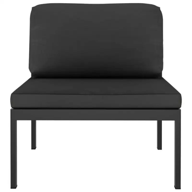 vidaXL Salon de jardin Sectionnel d'extérieur en aluminium anthracite