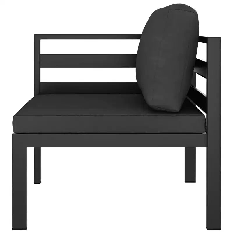 vidaXL Salon de jardin modulaire Table Aluminium Anthracite