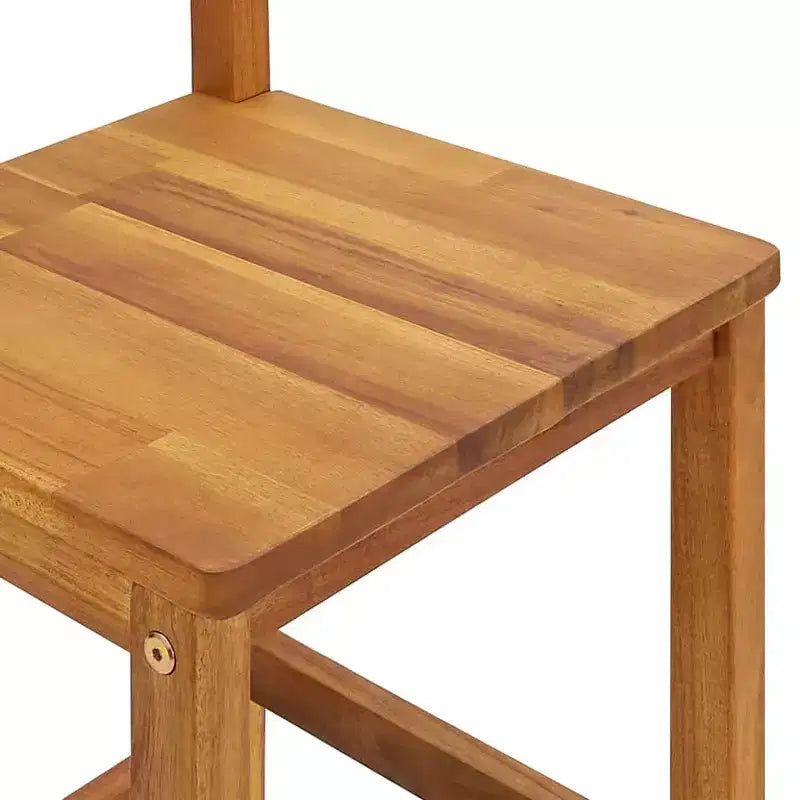 vidaXL Ensemble de bar de jardin Marron Bois d'acacia massif Repose-pieds moyen