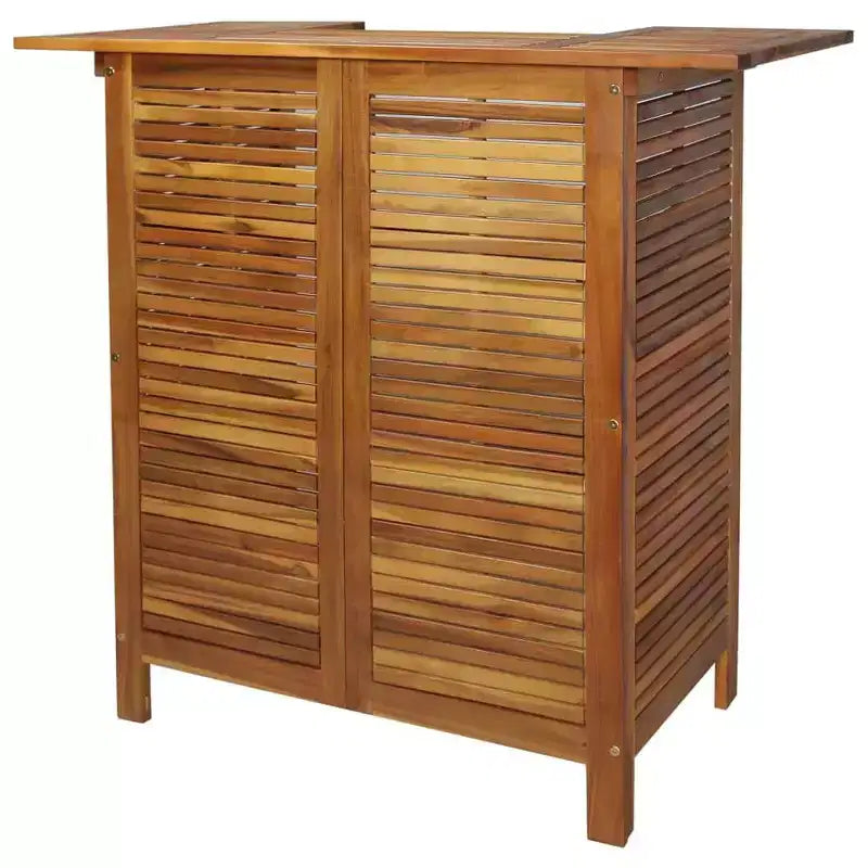 vidaXL Ensemble de bar de jardin Marron Bois d'acacia massif Repose-pieds moyen