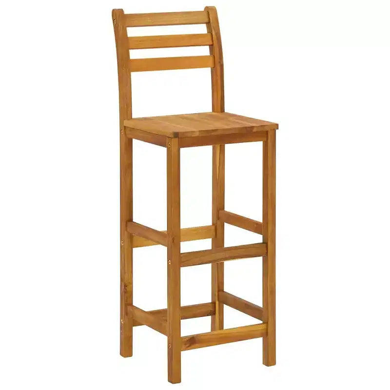 vidaXL Ensemble de bar de jardin Marron Bois d'acacia massif Repose-pieds moyen