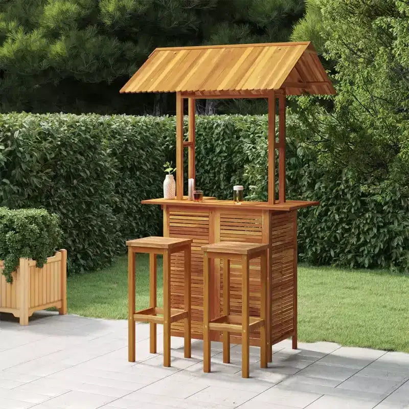 vidaXL Salon de Bar de Jardin Extérieur Balcon Table et Chaises Bois Massif d'Acacia