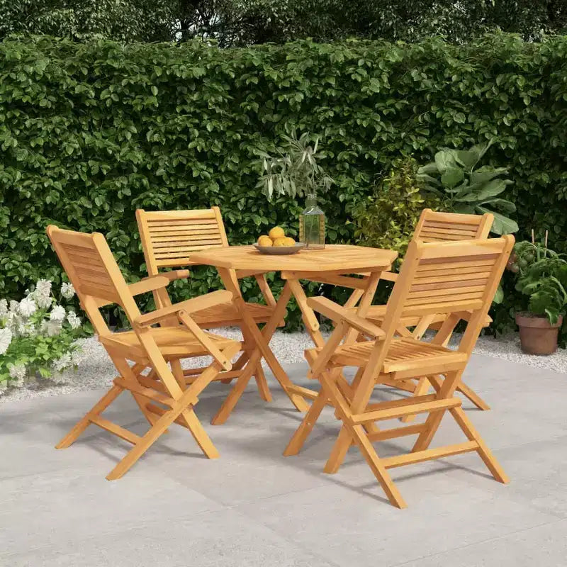 vidaXL Mobilier de jardin Teck Bois de teck massif Petit pliable