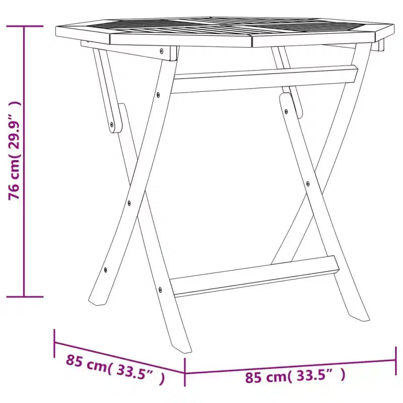 vidaXL Mobilier de jardin Teck Bois de teck massif Petit pliable