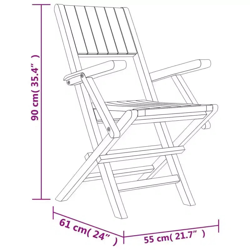 vidaXL Ensemble de salle à manger de jardin Teck massif pliant Teck naturel