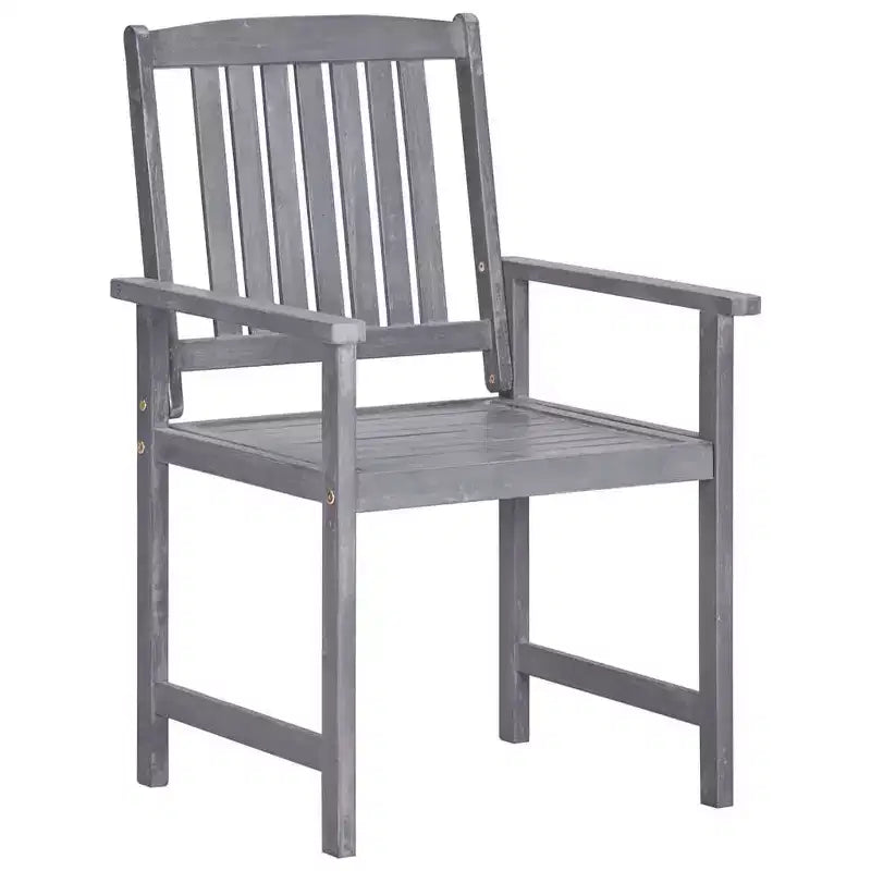 vidaXL Ensemble de salle à manger d'extérieur Table et chaises en bois d'acacia massif gris