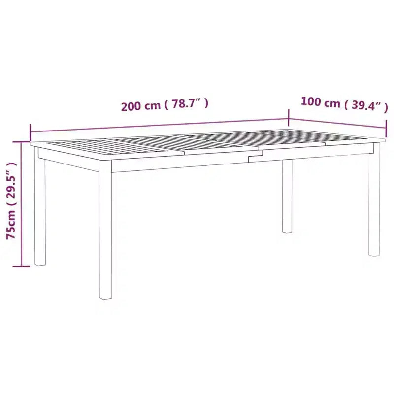 vidaXL Ensemble de salle à manger d'extérieur Table et chaises en bois d'acacia massif gris