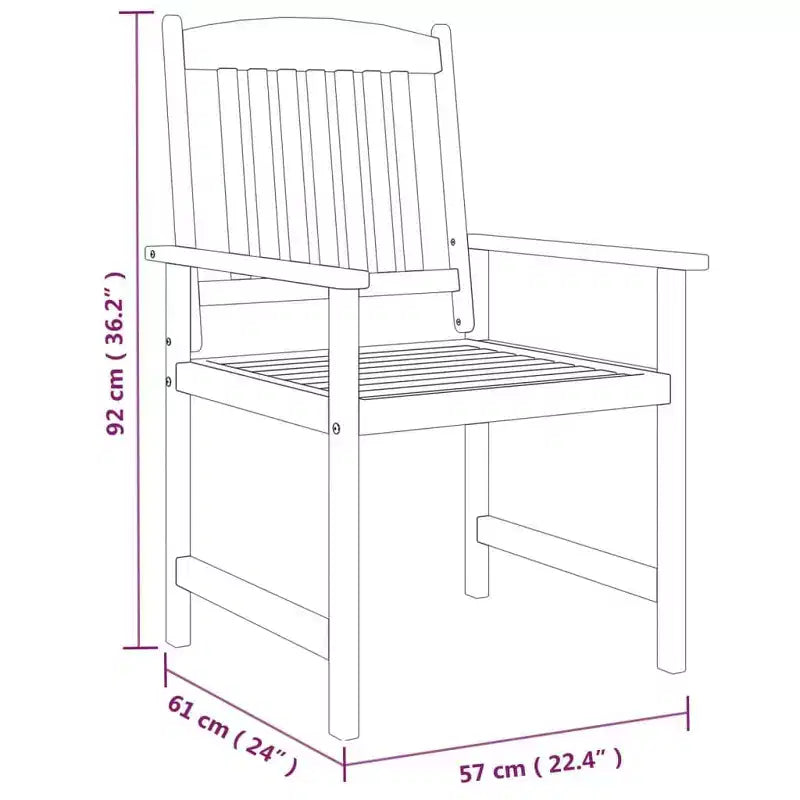 vidaXL Ensemble de salle à manger d'extérieur Table et chaises en bois d'acacia massif gris