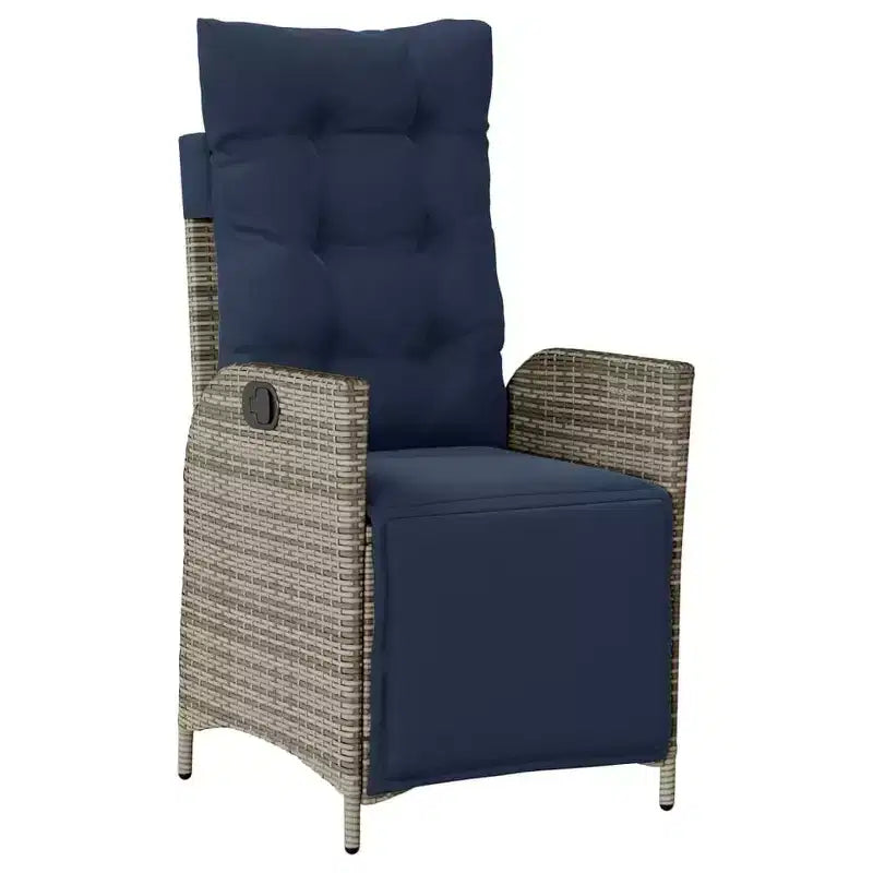 vidaXL Ensemble de salle à manger d'extérieur 7 pcs avec coussins résine tressée gris