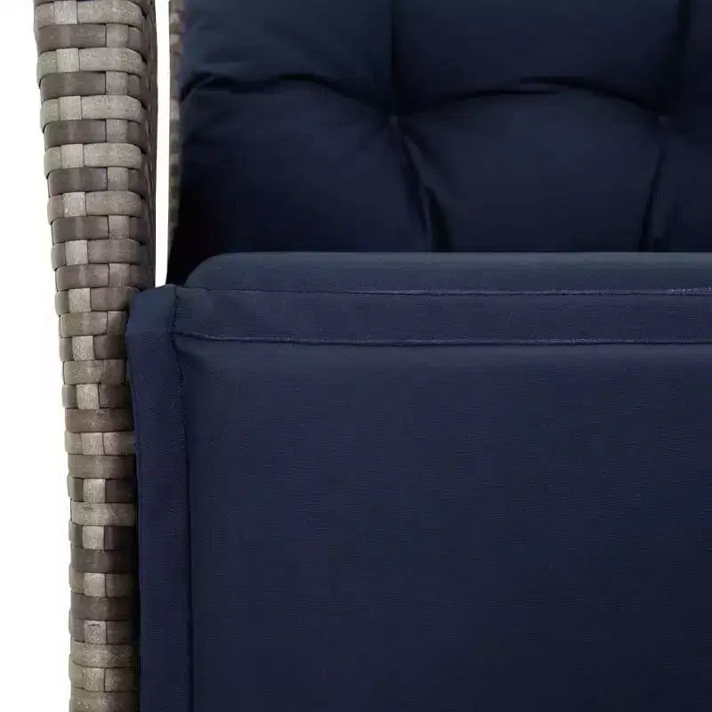 vidaXL Ensemble de salle à manger d'extérieur 7 pcs avec coussins résine tressée gris