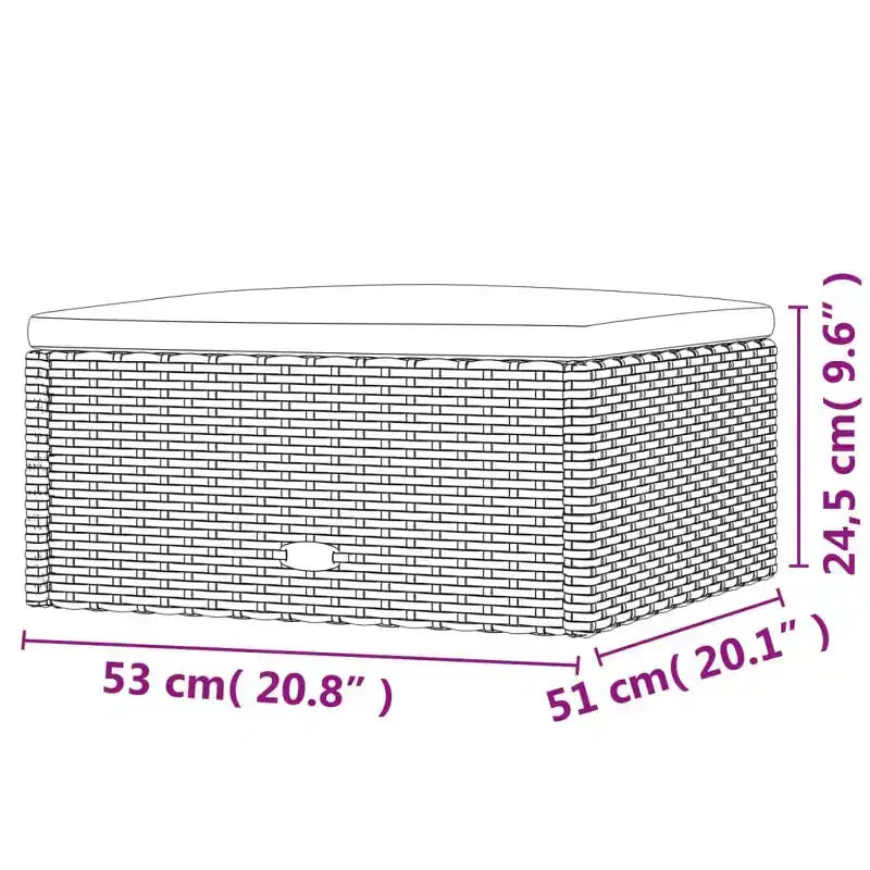 vidaXL - Ensemble de mobilier de jardin 7 pièces - Canapé modulable d'angle en résine tressée grise avec coussins - Salon de jardin modulable - Sièges réglables