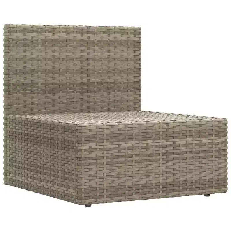 vidaXL - Ensemble de mobilier de jardin 7 pièces - Canapé modulable d'angle en résine tressée grise avec coussins - Salon de jardin modulable - Sièges réglables