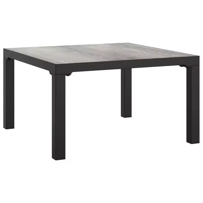 vidaXL Salon de jardin modulaire en résine tressée noir et gris