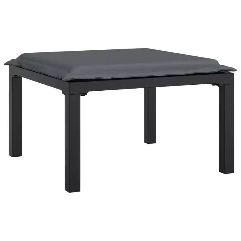 vidaXL Ensemble de salon de jardin Canapé pour pelouse de jardin en polyrotin noir et gris
