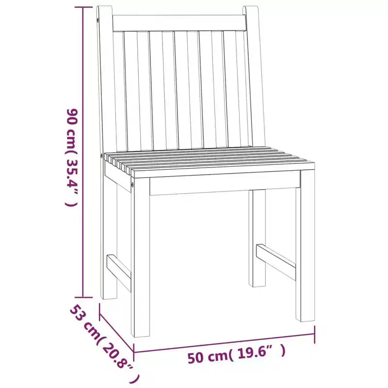 vidaXL Ensemble repas de jardin teck bois dur finement poncé Medium