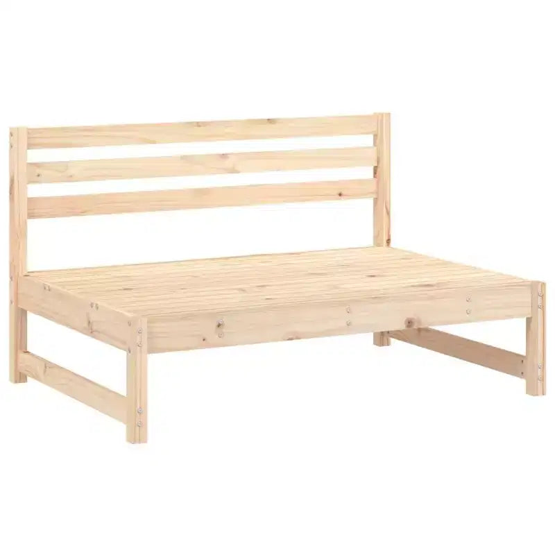 vidaXL Salon de jardin Bois naturel Bois de pin massif, Contreplaqué Moyen