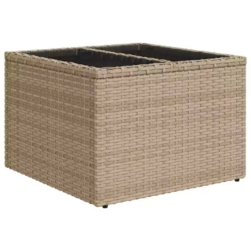 vidaXL Salon de jardin en rotin PE beige l:250 cm résistant aux UV