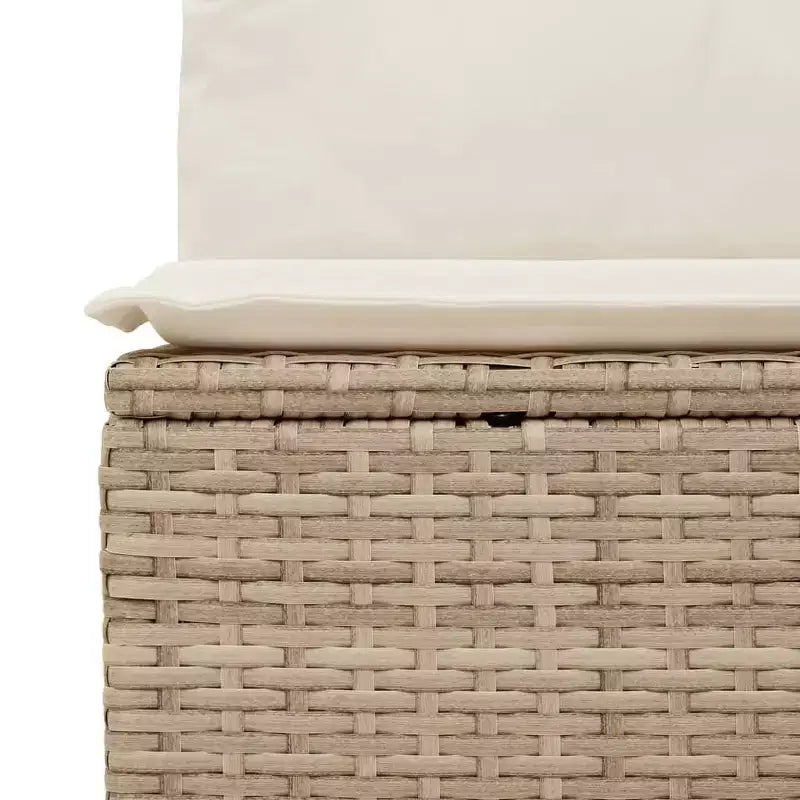 vidaXL Salon de jardin en rotin PE beige l:250 cm résistant aux UV