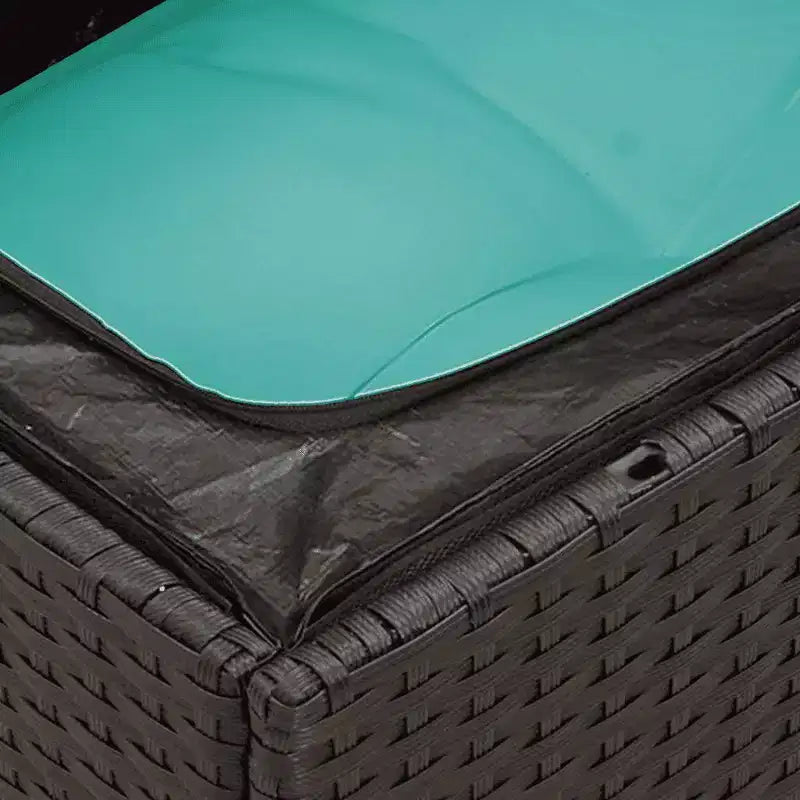 vidaXL Ensemble de canapés de jardin 6 pièces avec coussins Résine tressée noire
