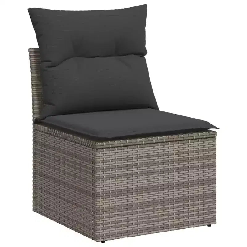 vidaXL Salon de jardin gris, gris foncé