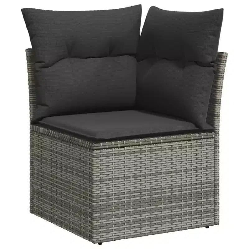 vidaXL Salon de jardin gris, gris foncé