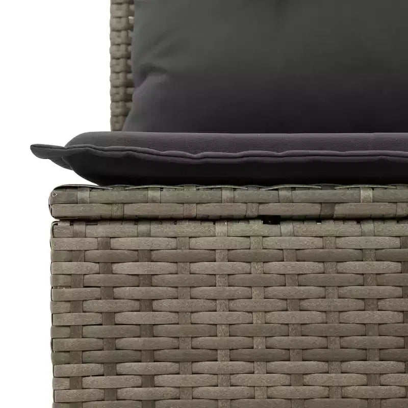 vidaXL Salon de jardin gris, gris foncé