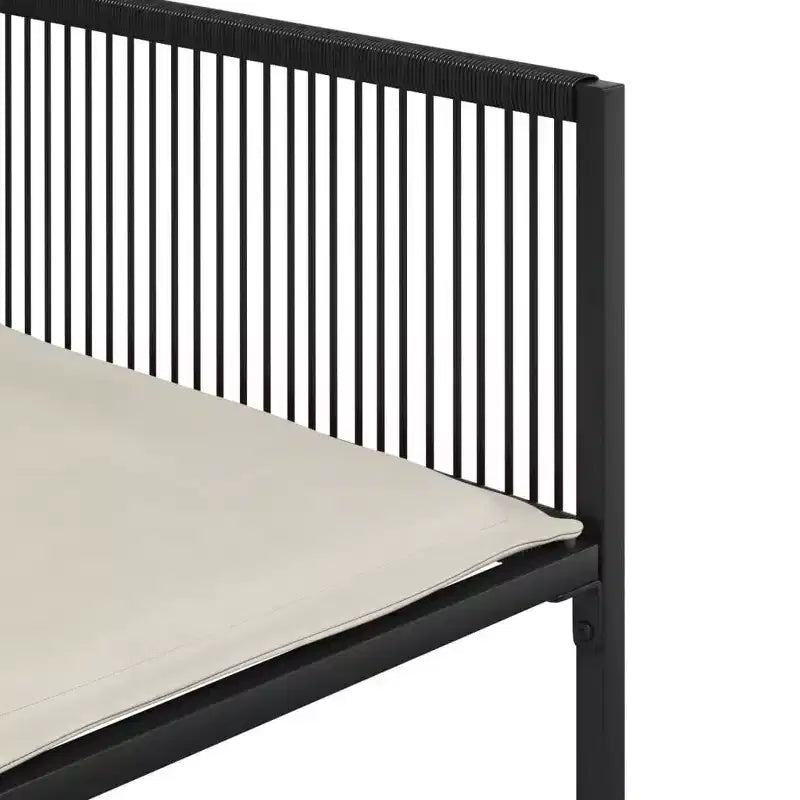 vidaXL Ensemble de salle à manger de patio avec coussins Table et chaise d'extérieur en résine tressée noire