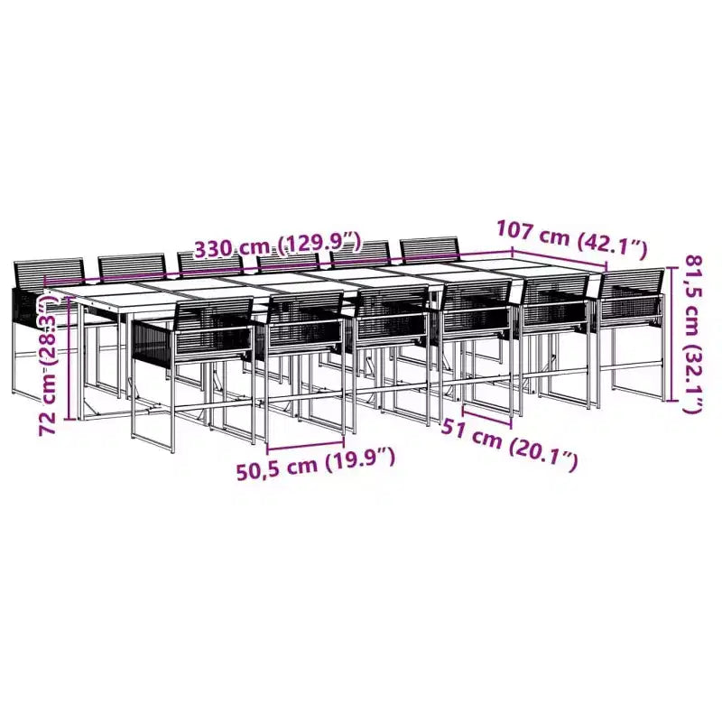 vidaXL Ensemble de salle à manger de patio avec coussins Table et chaise d'extérieur en résine tressée noire