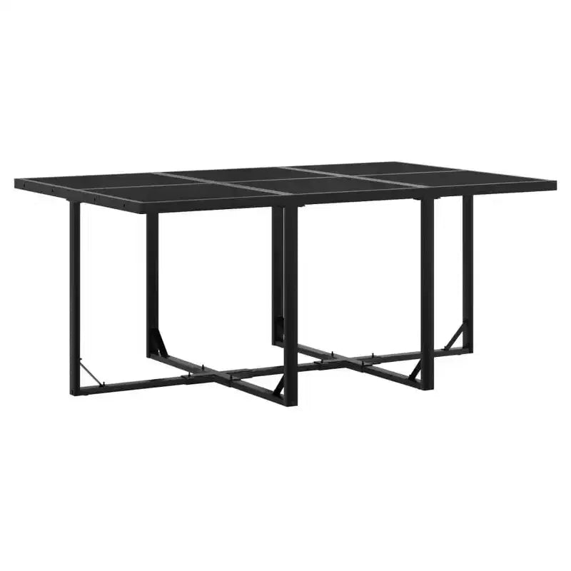 vidaXL Salon de jardin 11 pièces avec coussins textilène noir