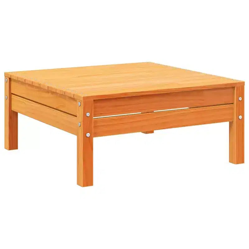 vidaXL Salon de jardin Marron cire Bois de pin massif, Tissu Oxford, Coton PP