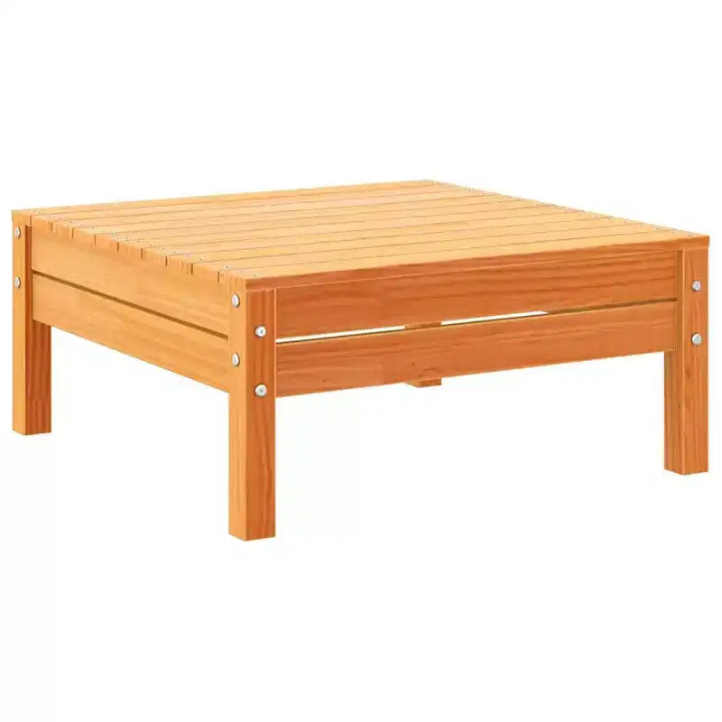 vidaXL Salon de jardin Marron cire Bois de pin massif, Tissu Oxford, Coton PP