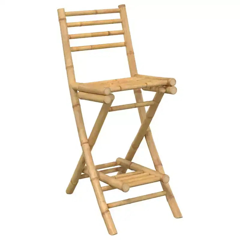 vidaXL Ensemble de bar d'extérieur bambou naturel moyen pliable