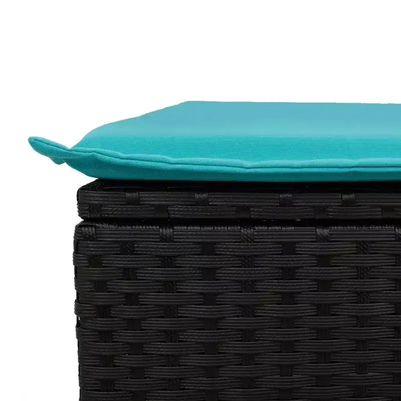 vidaXL Ensemble de canapés de jardin 5 pcs avec coussins résine tressée noir