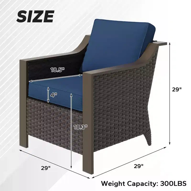 Ensemble de 2 chaises en osier pour terrasse extérieure UPTIOT