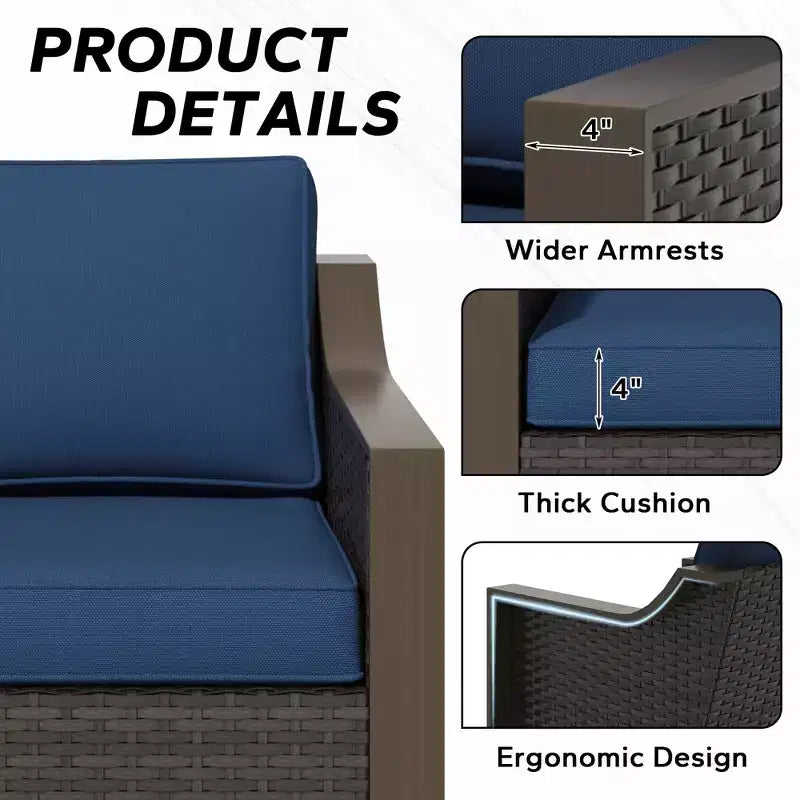 Ensemble de 2 chaises en osier pour terrasse extérieure UPTIOT