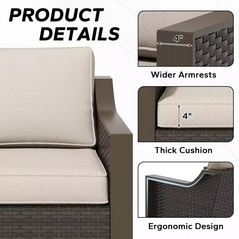 Ensemble de 2 chaises en osier pour terrasse extérieure UPTIOT