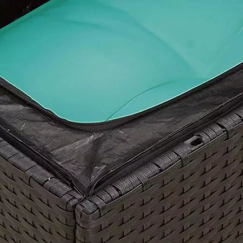 vidaXL Ensemble de canapés de jardin 4 pièces avec coussins résine tressée noir