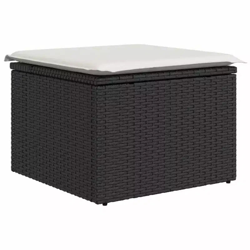 vidaXL Salon de jardin noir