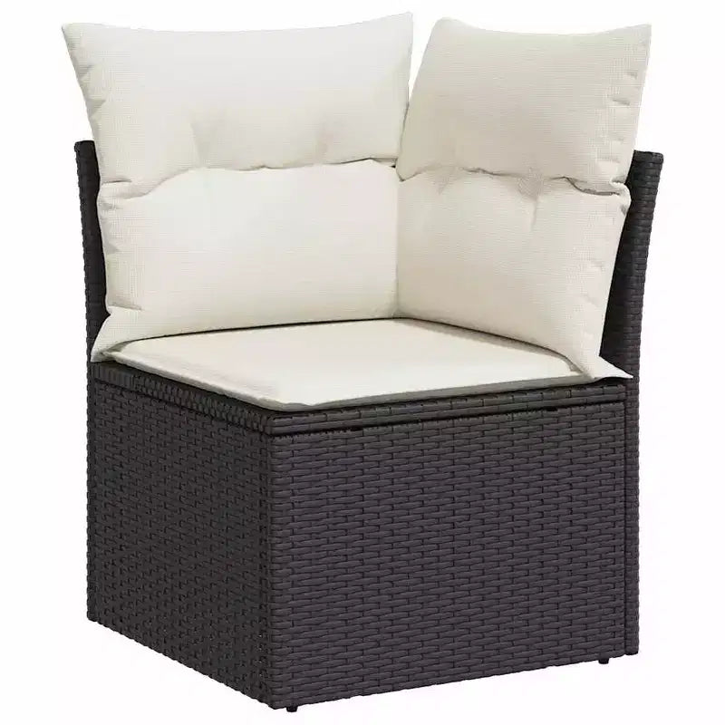 vidaXL Salon de jardin noir